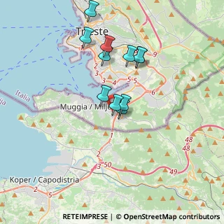 Mappa Via dei Templari, 34015 Muggia TS, Italia (3.08182)