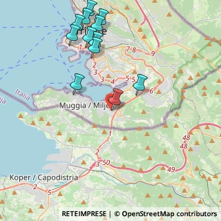 Mappa Via dei Templari, 34015 Muggia TS, Italia (4.80167)