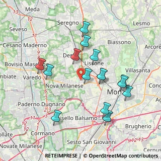 Mappa Via Leonardo Da Vinci, 20835 Muggiò MB, Italia (3.61733)