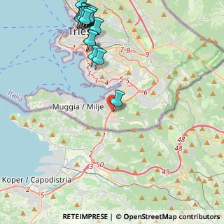 Mappa Via Martinelli Nereo, 34015 Muggia TS, Italia (5.85944)