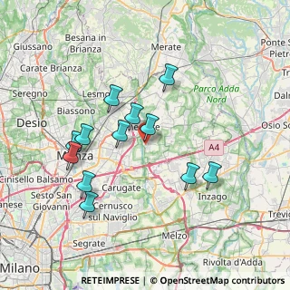 Mappa Strada Provinciale, 20875 Burago di Molgora MB, Italia (6.88083)