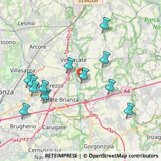 Mappa Strada Provinciale, 20875 Burago di Molgora MB, Italia (4.44083)