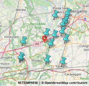 Mappa Via Giuseppe di Vittorio, 20056 Trezzo sull'Adda MI, Italia (7.60667)