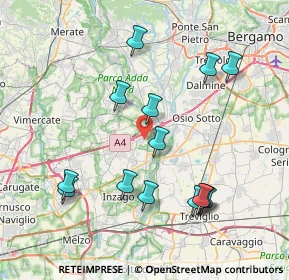 Mappa Via Giuseppe di Vittorio, 20056 Trezzo sull'Adda MI, Italia (8.07143)