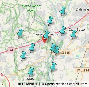 Mappa Via Giuseppe di Vittorio, 20056 Trezzo sull'Adda MI, Italia (3.8225)