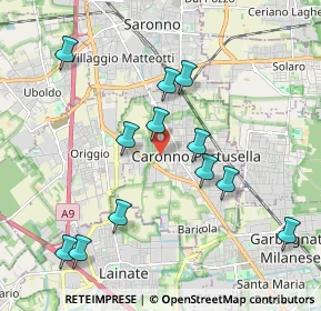 Mappa Vicolo del Pozzo, 21042 Caronno Pertusella VA, Italia (2.02083)