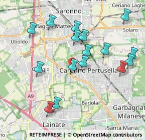 Mappa Vicolo del Pozzo, 21042 Caronno Pertusella VA, Italia (2.03625)