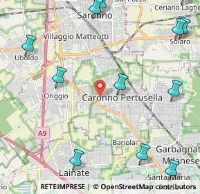 Mappa Vicolo del Pozzo, 21042 Caronno Pertusella VA, Italia (3.09167)