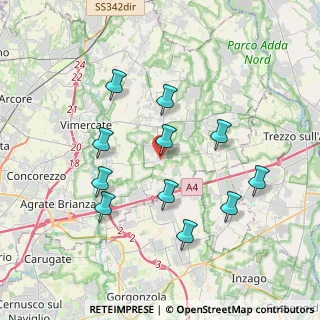 Mappa Via Crocefisso, 20876 Ornago MB, Italia (3.61273)