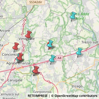 Mappa Via Crocefisso, 20876 Ornago MB, Italia (4.79455)