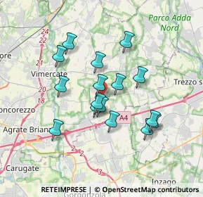 Mappa Via Crocefisso, 20876 Ornago MB, Italia (2.97688)