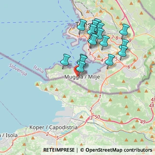 Mappa Via dei Crevatini, 34015 Muggia TS, Italia (3.72706)