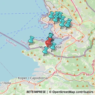 Mappa Via dei Crevatini, 34015 Muggia TS, Italia (3.08133)