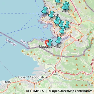 Mappa Via dei Crevatini, 34015 Muggia TS, Italia (4.73538)