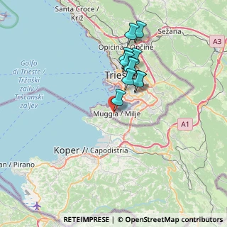 Mappa Via dei Crevatini, 34015 Muggia TS, Italia (5.95545)
