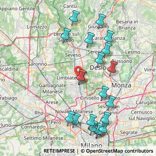 Mappa Via Umberto, 20814 Varedo MB, Italia (9.3465)