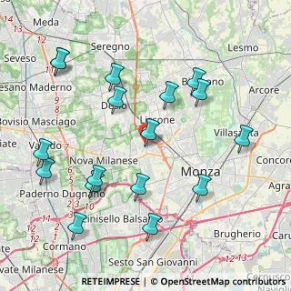 Mappa Via Giuseppe Verdi, 20835 Muggiò MB, Italia (4.58471)