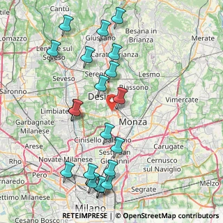 Mappa Via Giuseppe Verdi, 20835 Muggiò MB, Italia (9.3225)