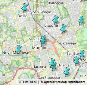 Mappa Via Giuseppe Verdi, 20835 Muggiò MB, Italia (2.61462)