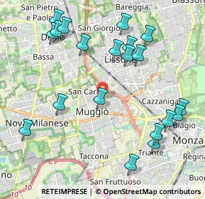 Mappa Via Giuseppe Verdi, 20835 Muggiò MB, Italia (2.3735)