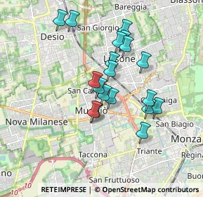 Mappa Via Giuseppe Verdi, 20835 Muggiò MB, Italia (1.49105)