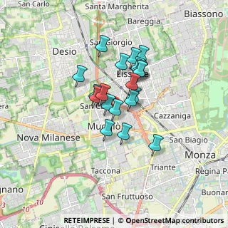 Mappa Via Giuseppe Verdi, 20835 Muggiò MB, Italia (1.218)