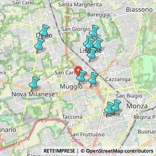Mappa Via Giuseppe Verdi, 20835 Muggiò MB, Italia (1.89417)