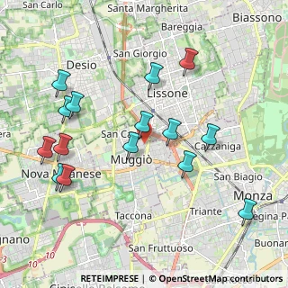 Mappa Via Giuseppe Verdi, 20835 Muggiò MB, Italia (2.12867)