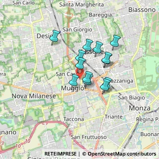 Mappa Via Giuseppe Verdi, 20835 Muggiò MB, Italia (1.25692)