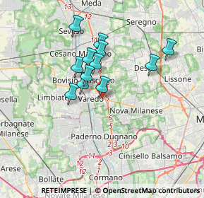 Mappa Via Benedetto Croce, 20039 Varedo MB, Italia (2.81917)