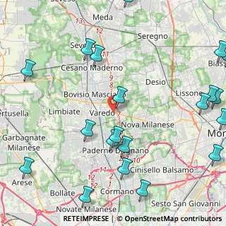 Mappa Via Monza, 20814 Varedo MB, Italia (6.0105)