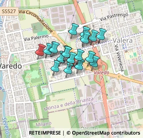 Mappa Via Benedetto Croce, 20039 Varedo MB, Italia (0.272)