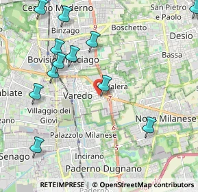 Mappa Via Benedetto Croce, 20039 Varedo MB, Italia (2.47333)