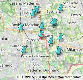 Mappa Via Benedetto Croce, 20039 Varedo MB, Italia (1.80643)