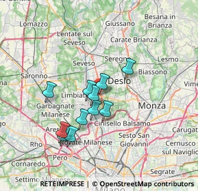 Mappa Via Benedetto Croce, 20039 Varedo MB, Italia (5.63909)
