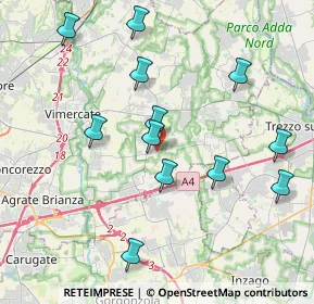 Mappa Via Tenaglie, 20876 Ornago MB, Italia (4.0575)
