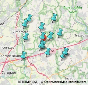 Mappa Via Tenaglie, 20876 Ornago MB, Italia (2.98438)