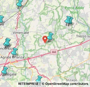 Mappa Via Tenaglie, 20876 Ornago MB, Italia (6.68667)