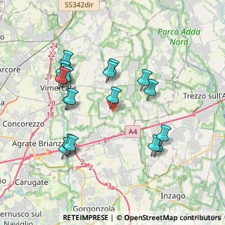 Mappa Via Tenaglie, 20876 Ornago MB, Italia (3.81667)