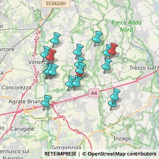 Mappa Via Tenaglie, 20876 Ornago MB, Italia (3.18444)