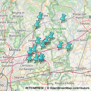 Mappa Via Tenaglie, 20876 Ornago MB, Italia (6.19733)