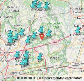 Mappa Via Tenaglie, 20876 Ornago MB, Italia (9.6675)