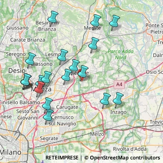 Mappa Largo E. Toti, 20875 Burago di Molgora MB, Italia (9.091)