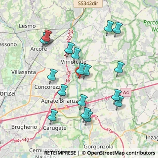 Mappa Piazza Don Decio, 20875 Burago di Molgora MB, Italia (3.97667)