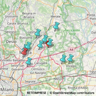 Mappa Piazza Don Decio, 20875 Burago di Molgora MB, Italia (6.41455)