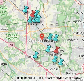Mappa Piazza Aldo Moro, 21042 Caronno Pertusella VA, Italia (3.74857)