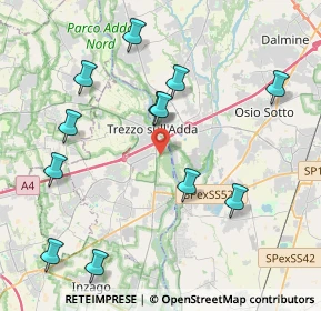 Mappa Via per Vaprio, 20056 Trezzo sull'Adda MI, Italia (4.4775)