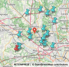 Mappa Via San Pietro, 21042 Caronno Pertusella VA, Italia (7.76222)