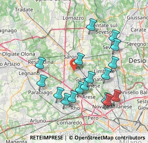 Mappa Via San Pietro, 21042 Caronno Pertusella VA, Italia (7.47765)