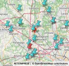 Mappa Via San Pietro, 21042 Caronno Pertusella VA, Italia (9.5365)